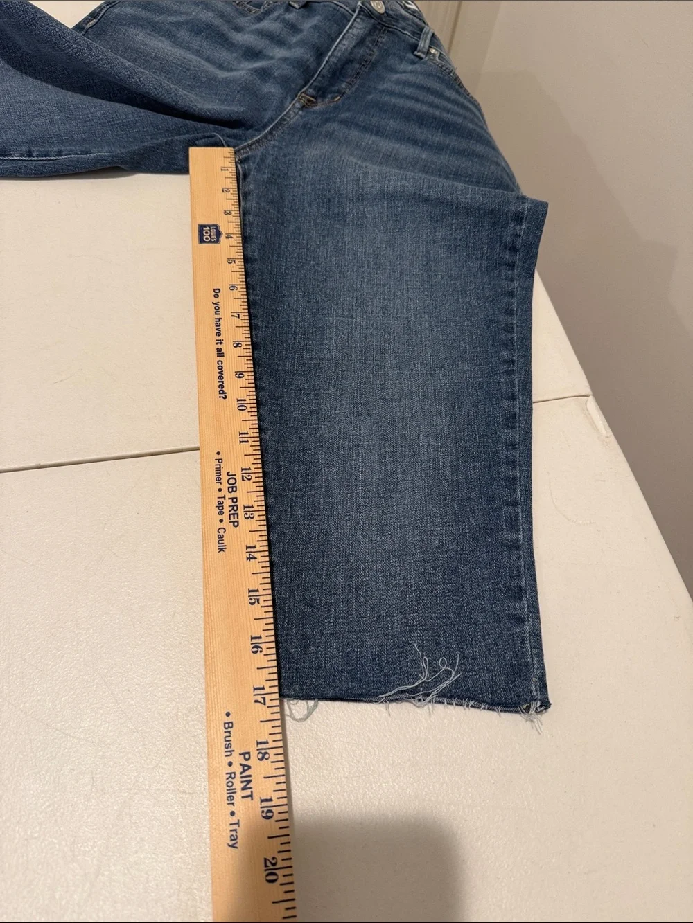 NWT Seven7 Breezy Crop High Rise Skimmer Autumn Jean 10 Beachy Bermuda Slimming
